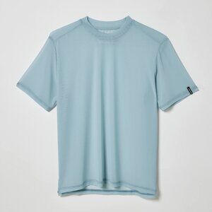 BOBBLEHAUS UO Exclusive Signature Powermesh Mock Neck Tee Sky Blue Size S